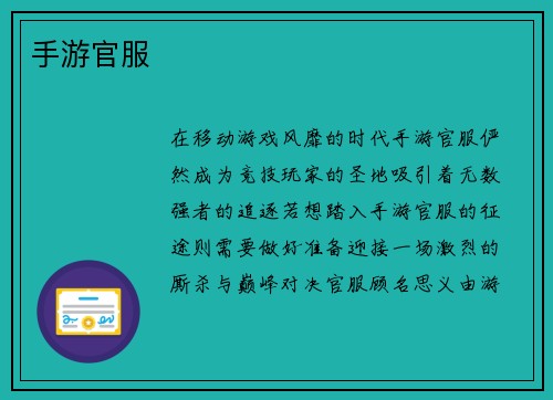 手游官服